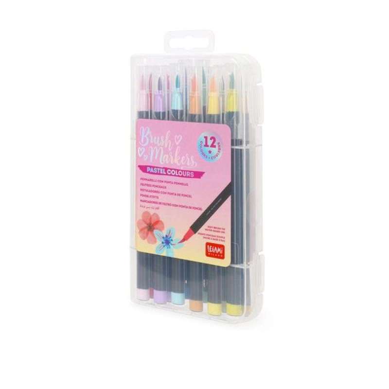 LEGAMI Brush Markers Set pastell Farben - 12 Stück LEGAMI Brush Markers Set pastell Farben - 12 Stück von Legami