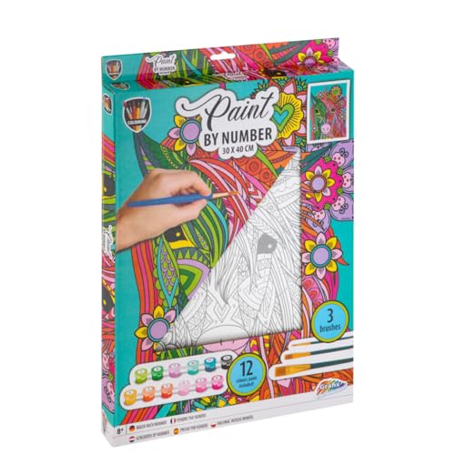 Grafix - Paint By Number Unicorn Canvas-30x40cm +12 paints - (K-150055) von Legind