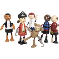 Small foot 12412 - Biegepuppen Piraten Figuren, 6er Set von Legler