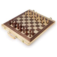 Small foot 2853 - Schach und Backgammon Koffer mit Tragegriff, Holz, 52x45cm von Legler