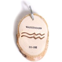 Small foot 3656 - Sternzeichen Wassermann, 1 Stück Anhänger, Holzscheibe, 7x5cm von Legler