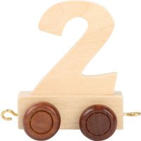Small foot 10554 - Zahlenzug 2, Holz, Natur, Anhänger, Höhe: 6 cm von Legler
