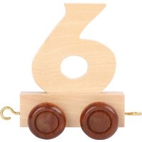 Small foot 10558 - Zahlenzug 6, Holz, Natur, Anhänger, Höhe: 6 cm von Legler