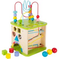 Small foot 10605 - Motorikwürfel mit Kugelbahn 5in1, Spielhöhe: ca. 24cm von Legler