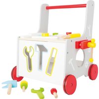 Small foot 10614 - Lauflernwagen Werkzeug, 2in1, Kinder-Werkbank, Holz, play & learn, Höhe: 44 cm von Legler