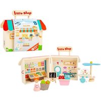 Small foot 11393 - Einkaufsladen im Koffer, Holz, 15 Teile, play&fun von Legler