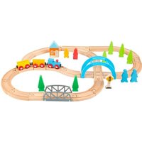 Small foot 11491 - Holzeisenbahn-Set Große Reise, play & fun, Spielset, Holz, aufgebaut ca. 45x60x10cm Small foot 11491 - Holzeisenbahn-Set Große Reise, play & fun, Spielset, Holz, aufgebaut ca. 45x60x10cm von Legler