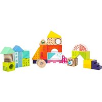 Small foot 11748 - Bausteine Fantasiewelt, Holz, bunt, 24-teilig von Legler