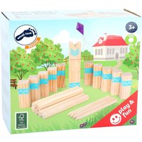 Small foot 12036 - Wikingerspiel Kubb Active, Holz, 21-Teile, König 30cm, play&fun von Small foot