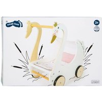 Small foot 12283 - Puppenwagen Schwan, Holz, weiß, Griffhöhe: 50cm von Legler