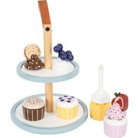 Small foot 12434 - Cupcake Etagere tasty, mit Zubehör für Kinderküche, Holz, Höhe: 28cm von Legler