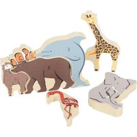 Small foot 12465 - Buchstabenpuzzle Tiere, Holz, Lernspielzeug von Legler