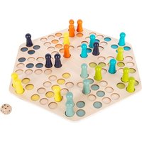 Small foot 1800 - Ludo für 6 Spieler, Würfelspiel, Holz, 48 cm von Legler