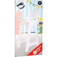 Small foot 2872 - Puppenhochstuhl mit klappbarem Tisch, weiß, Holz, Sitzhöhe: von Legler