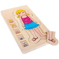 Small foot 5814 - Schichtenpuzzle, Anatomie Mädchen von Legler