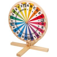 Small foot 6251 - Glücksrad für Lotteriespiele, Wortspiele-Zubehör, Holz, Höhe: 40 cm von Legler