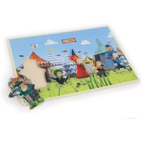 Small foot 6380 - Ritter Rost Setzpuzzle, Greifpuzzle, Holz, 30x21cm von Legler