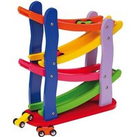 Small foot 7558 - Rennbahn mit 4 Autos, Holz, bunt von Legler