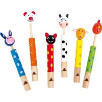 Small foot 7744 - Flöten Tiere aus Holz, 6er Set von Legler