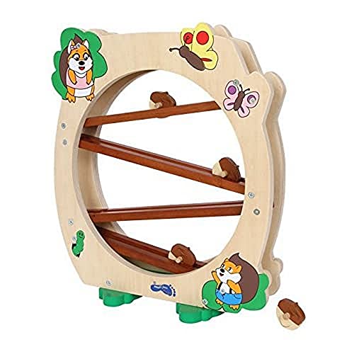 small foot Eichhörnchenbahn, Massiv, Kugelbahn für Kinder, inkl. 4 Kullereichen, ab 3 Jahren. Art-Nr. 6361 von small foot design