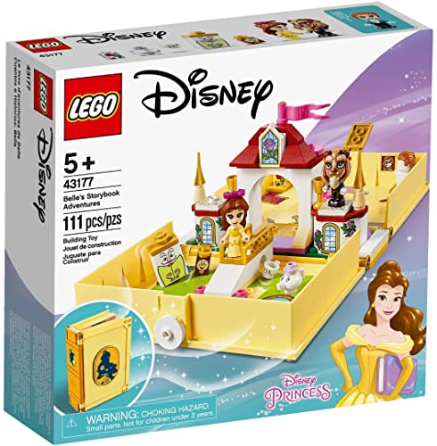 LEGO 43177 Disney Princess Belles Märchenbuch, Set aus Die Schöne und das Biest mit Prinzessin Belle als Mini-Puppe, kleines Geschenk für Kinder von LEGO