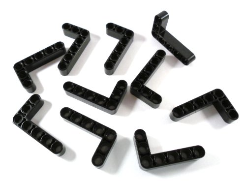 10 Stück LEGO TECHNIC "Liftarm 3x5 Noppen L-Form" in Schwarz. von LEGO