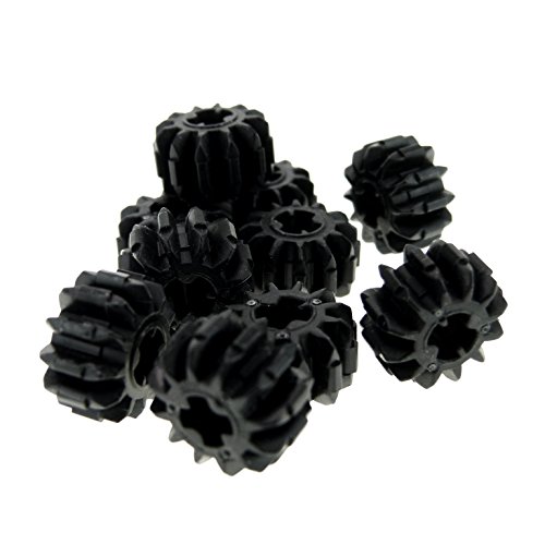 10 x schwarze Zahnräder Zahnrad 12 Zähne schwarz Rad Technik Technic Lego z12 F24 von LEGO