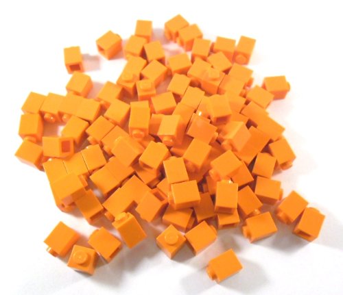 100 Stück LEGO "Stein 1x1 Noppen" in Orange. von LEGO