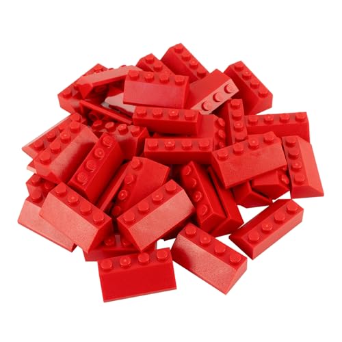 LEGO 20 Ziegelsteine, geneigt, 45, 2 x 4, Rot von LEGO