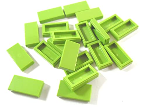 LEGO Bricks Glätteisen, 1 x 2 Zapfen, Limettengrün, 20 Stück von LEGO