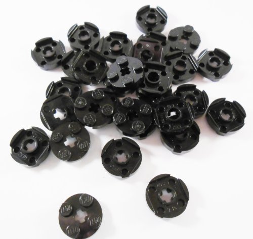 LEGO Bricks Runde Grillplatte, 30 Stück, 2 x 2 Zapfen, Schwarz von LEGO