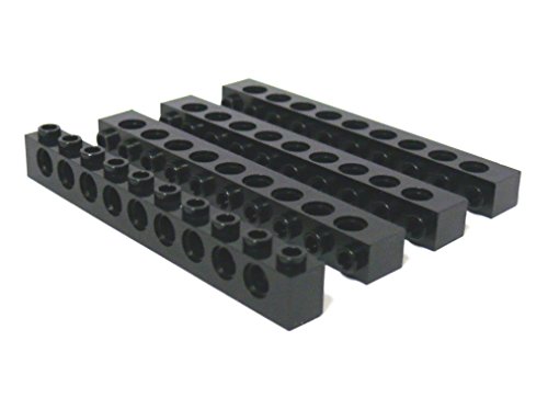 4 LEGO Technic Lochbalken Lochsteine 10 Noppen / 9 Löcher / schwarz von LEGO