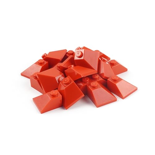 Lego® Dachsteine Schrägsteine Ecksteine Rot (20 Stück) - 2x2 Außenecken für Lego® Häuser, Dächer und Gebäude - Ideal für kreative Bauprojekte von LEGO