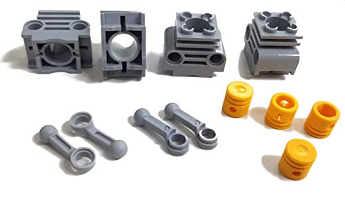 4 Stück LEGO TECHNIC "Zylinder mit Kolben und Pleul". von LEGO