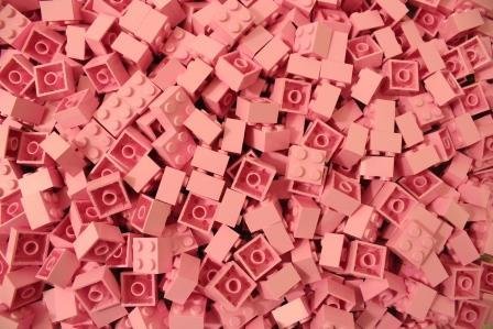 50 LEGO Steine in Helles Rosa mit 2x2 Noppen - BASIC STEINE von LEGO