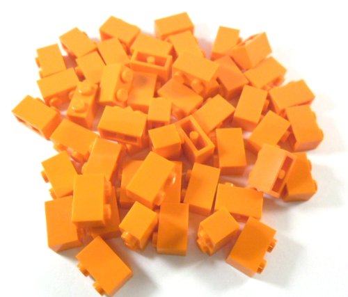 50 Stück LEGO "Stein 1x2 Noppen" in Orange. von LEGO