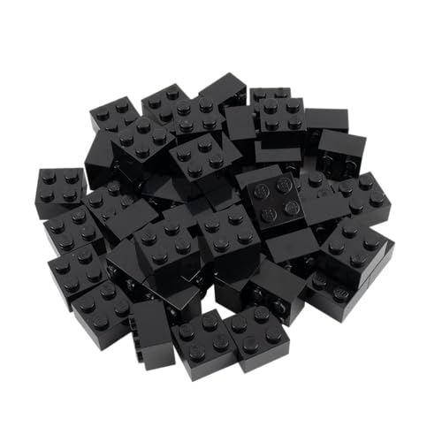 Lego® Steine Schwarz - 50 Stück 2x2 Bausteine - Lego® Classic Basic - Modellnummer 3003 - Konstruktionspielzeug, Lernspielzeug zur Entwicklung und zum Lernen für Kinder ab 3 Jahre von LEGO