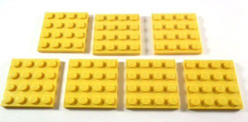 LEGO Bricks Bügelbrett, 7 Stück, 4 x 4 Drehpunkte, Gelb von LEGO
