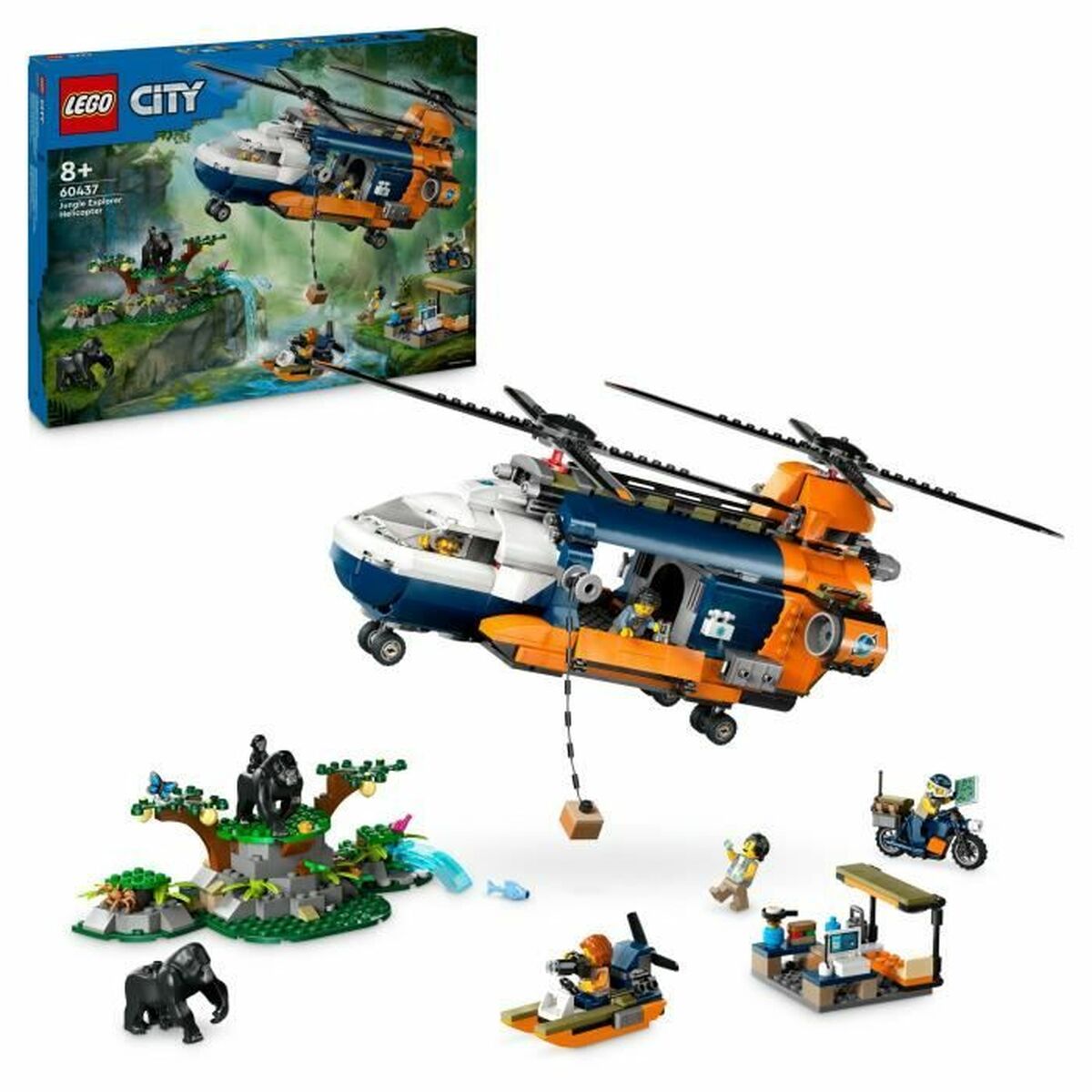 Construction set Lego 60437 Jungle Explorer Helicopter Base Camp Multicolour von Lego