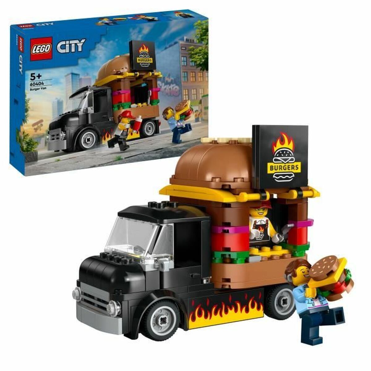 Konstruktionsspiel Lego 60404 Hamburger truck Bunt von Lego