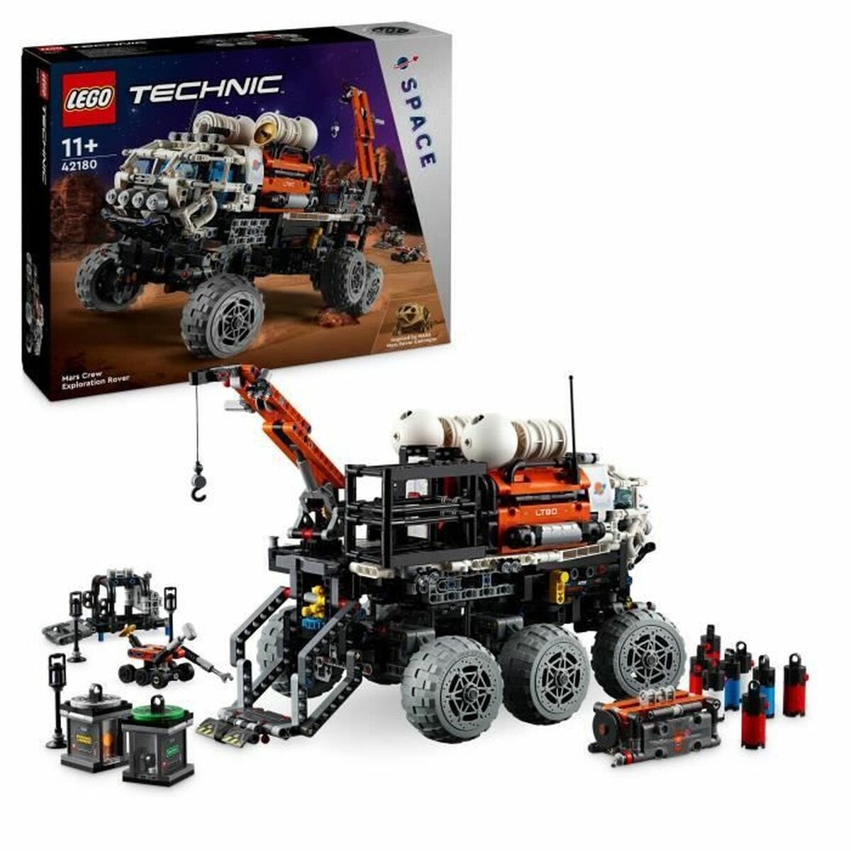 Konstruktionsspiel Lego Technic 42180 Mars Manned Exploration Rover Bunt 1599 Stücke von Lego