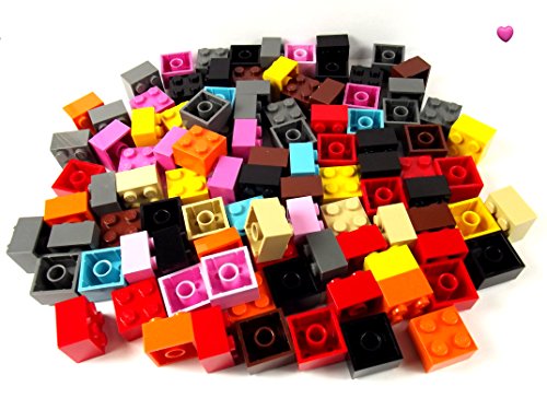 Lego® Steine Bunt gemischt - 100 Stück 2x2 Bausteine - Lego® Classic Basic - Modellnummer 3003 - Konstruktionspielzeug, Lernspielzeug zur Entwicklung und zum Lernen für Kinder ab 3 Jahre von LEGO