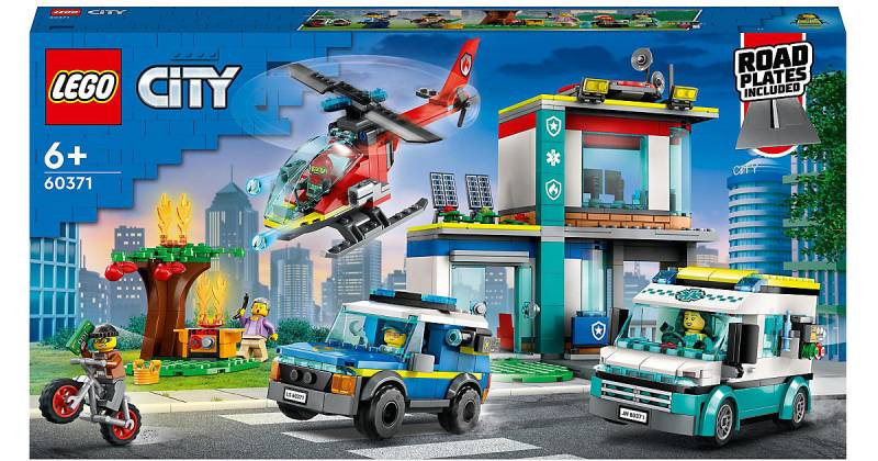LEGO® City 60371 Hauptquartier der Rettungsfahrzeuge von Lego