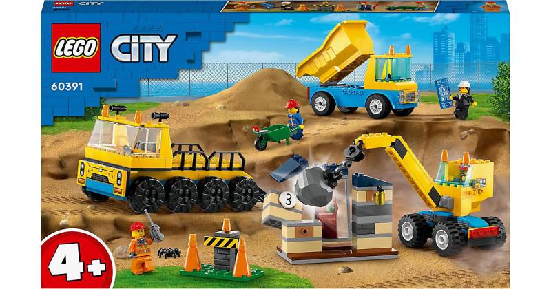 LEGO® City 60391 Baufahrzeuge und Kran mit Abrissbirne von Lego