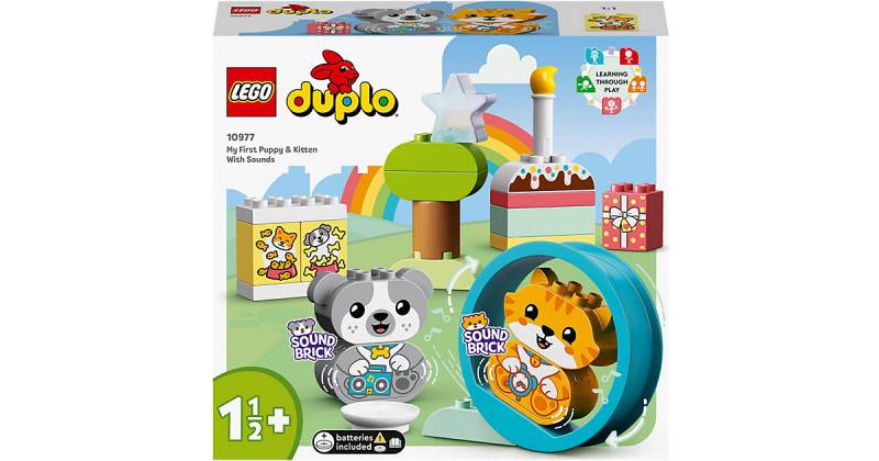 LEGO® DUPLO 10977 Mein erstes Hündchen & Kätzchen – mit Ton von Lego