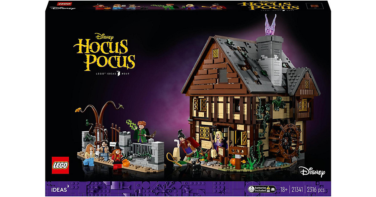 LEGO® Ideas 21341 Disney Hocus Pocus: Das Hexenhaus der Sanderson-Schwestern von Lego