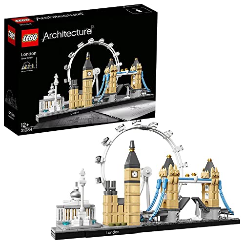 LEGO Architecture London Set, Skyline-Modellbausatz mit London Eye, Big Ben, Tower Bridge, Basteln für Erwachsene, Home- und Büro-Deko, Geschenkidee für Sammler, Männer und Frauen 21034 von LEGO