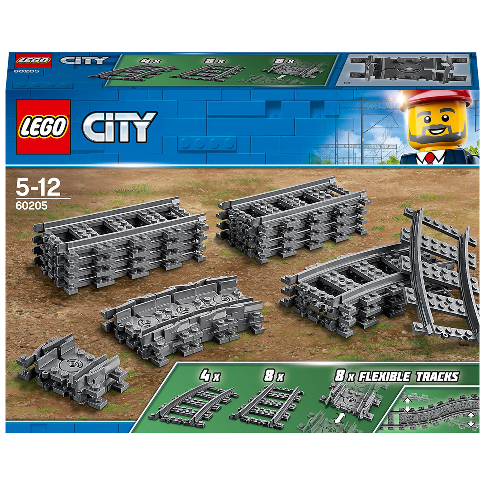 LEGO 60205 City Schienen, 20 Stück, Erweiterungsset, Kinderspielzeug LEGO 60205 City Schienen, 20 Stück, Erweiterungsset, Kinderspielzeug von Lego