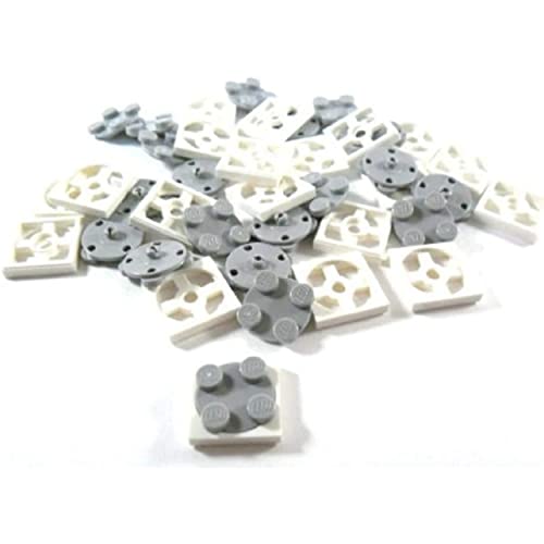 LEGO CITY - 20 DREHPLATTEN - DREHTELLER mit 2x2 Noppen weiss/grau 3680 von LEGO