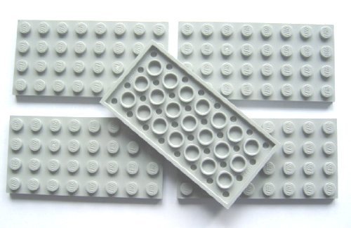 LEGO Bricks 3035 City – Platten (4 x 8 Zapfen, 5 Stück, hellgrau von LEGO